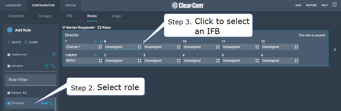 Add talker to IFB